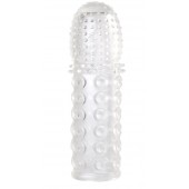 Прозрачная закрытая гелевая насадка - 13,5 см. - Toyfa Basic - в Ачинске купить с доставкой