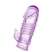 Фиолетовая насадка с коготком и шипами - 13 см. - Toyfa Basic - в Ачинске купить с доставкой