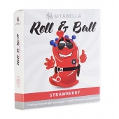 Стимулирующий презерватив-насадка Roll   Ball Strawberry - Sitabella - купить с доставкой в Ачинске
