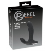 Черный вибромассажер простаты с функцией римминга Plug with Perineum Stimulator - 16,6 см. - Orion - в Ачинске купить с доставкой