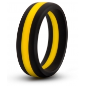 Черно-желтое силиконовое эрекционное кольцо Silicone Go Pro Cock Ring - Blush Novelties - в Ачинске купить с доставкой