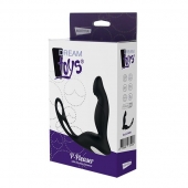 Черный вибромассажер простаты P-PLEASER W ERECTION ENHANCE - Dream Toys - в Ачинске купить с доставкой