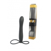 Черная насадка на пенис для двойной стимуляции Mojo BlackJack - 15 см. - Seven Creations - в Ачинске купить с доставкой