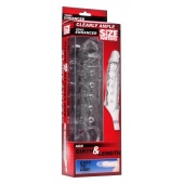 Прозразная закрытая насадка на пенис с поддержкой мошонки Clearly Ample Penis Enhancer - 22 см. - XR Brands - в Ачинске купить с доставкой
