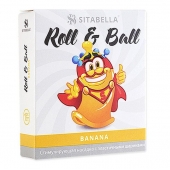 Стимулирующий презерватив-насадка Roll   Ball Banana - Sitabella - купить с доставкой в Ачинске