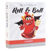 Стимулирующий презерватив-насадка Roll   Ball Cherry - Sitabella - купить с доставкой в Ачинске
