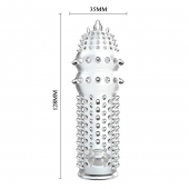 Закрытая прозрачная насадка Crystal sleeve - 14,2 см. - Erowoman-Eroman - в Ачинске купить с доставкой