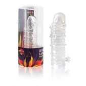 Закрытая прозрачная рельефная насадка Crystal sleeve - 13 см. - Erowoman-Eroman - в Ачинске купить с доставкой