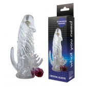 Закрытая прозрачная вибронасадка на пенис Crystal Sleeve Vibe - Erowoman-Eroman - в Ачинске купить с доставкой
