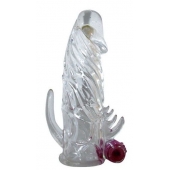 Закрытая прозрачная вибронасадка на пенис Crystal Sleeve Vibe - Erowoman-Eroman - в Ачинске купить с доставкой