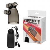 Дымчатая насадка-мастурбатор с вибрацией Vibrating Crystal Cap II - Baile - в Ачинске купить с доставкой