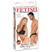 Полый страпон унисекс телесного цвета For Him or Her ​Hollow Strap-On - 15 см. - Pipedream - купить с доставкой в Ачинске