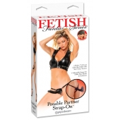 Черный податливый страпон Posable Partner Strap-On - 17,8 см. - Pipedream - купить с доставкой в Ачинске
