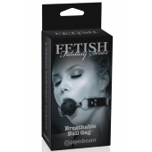 Черный кляп с дырочками Breathable Ball Gag - Pipedream - купить с доставкой в Ачинске