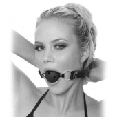 Черный кляп с дырочками Breathable Ball Gag - Pipedream - купить с доставкой в Ачинске