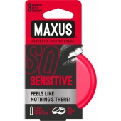 Ультратонкие презервативы в железном кейсе MAXUS Sensitive - 3 шт. - Maxus - купить с доставкой в Ачинске