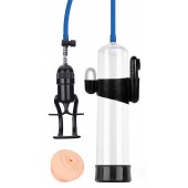 Прозрачная вакуумная вибропомпа Sex Expert с насадкой-вагиной - Sex Expert - в Ачинске купить с доставкой