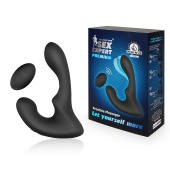 Черный силиконовый вибромассажер простаты с пультом ДУ - Sex Expert - в Ачинске купить с доставкой