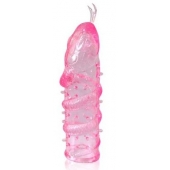 Закрытая рельефная насадка Crystal sleeve snakes в виде змеи с усиками - 14 см. - Erowoman-Eroman - в Ачинске купить с доставкой