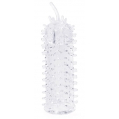 Закрытая рельефная насадка Crystal sleeve с усиками - 12 см. - Erowoman-Eroman - в Ачинске купить с доставкой