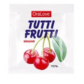 Пробник гель-смазки Tutti-frutti с вишнёвым вкусом - 4 гр. - Биоритм - купить с доставкой в Ачинске