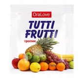 Пробник гель-смазки Tutti-frutti со вкусом тропических фруктов - 4 гр. - Биоритм - купить с доставкой в Ачинске