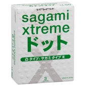 Презервативы Sagami Xtreme SUPER DOTS с точками - 3 шт. - Sagami - купить с доставкой в Ачинске