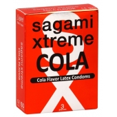 Ароматизированные презервативы Sagami Xtreme COLA - 3 шт. - Sagami - купить с доставкой в Ачинске