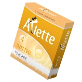 Презервативы Arlette Dotted с точечной текстурой - 3 шт. - Arlette - купить с доставкой в Ачинске