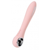 Розовый силиконовый вибратор с электростимуляцией GALVANI VIBE - 21 см. - ToyFa - купить с доставкой в Ачинске