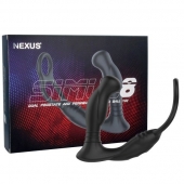 Черная анальная пробка NEXUS SIMUL8 с фиксацией на теле кольцами - Nexus Range - в Ачинске купить с доставкой