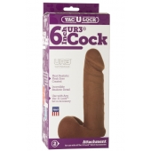 Насадка-мулат для трусиков Vac-U-Lock 6  ULTRASKYN Cock - 17,3 см. - Doc Johnson - купить с доставкой в Ачинске