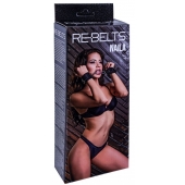 Черные кожаные наручники Naila - Rebelts - купить с доставкой в Ачинске