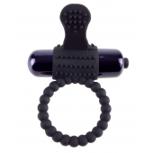 Черное эрекционное виброкольцо Vibrating Silicone Super Ring - Pipedream - в Ачинске купить с доставкой