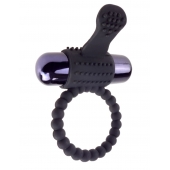 Черное эрекционное виброкольцо Vibrating Silicone Super Ring - Pipedream - в Ачинске купить с доставкой
