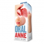 Телесный мастурбатор-ротик с язычком Oral Anne - Blush Novelties - в Ачинске купить с доставкой