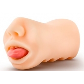 Телесный мастурбатор-ротик с язычком Oral Anne - Blush Novelties - в Ачинске купить с доставкой