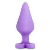 Фиолетовая анальная пробка Naughty Candy Heart Do Me Now - 8,9 см. - Blush Novelties - купить с доставкой в Ачинске
