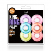 Набор из 6 эрекционных колец King of the Ring - Blush Novelties - в Ачинске купить с доставкой