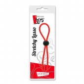 Красное эрекционное лассо с одной бусиной-утяжкой STRETCHY THIN LASSO - Dream Toys - в Ачинске купить с доставкой