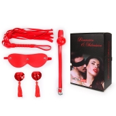 Пикантный набор БДСМ из 4 предметов в красном цвете - Notabu - купить с доставкой в Ачинске