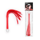 Красная плеть с рукоятью в оплетке - 28 см. - Notabu - купить с доставкой в Ачинске