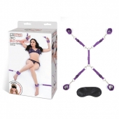 Фиолетовый набор фиксаций на кровати Classic Bedspreader - Lux Fetish - купить с доставкой в Ачинске