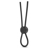 Черное силиконовое лассо на пенис SILICONE LOOP COCK RING - Blush Novelties - в Ачинске купить с доставкой