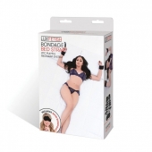 Чёрные манжеты для фиксации на кровати Bondage Bed Strap - Lux Fetish - купить с доставкой в Ачинске