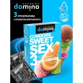 Презервативы для орального секса DOMINO Sweet Sex с ароматом мороженого - 3 шт. - Domino - купить с доставкой в Ачинске