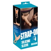 Силиконовый полый страпон на ремнях Silicone Strap-on - 16 см. - Orion - купить с доставкой в Ачинске