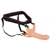 Силиконовый полый страпон на ремнях Silicone Strap-on - 16 см. - Orion - купить с доставкой в Ачинске