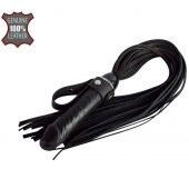 Черная плеть  Ковбой  с ручкой-фаллосом - 55 см. - Sitabella - купить с доставкой в Ачинске