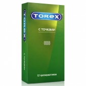 Текстурированные презервативы Torex  С точками  - 12 шт. - Torex - купить с доставкой в Ачинске